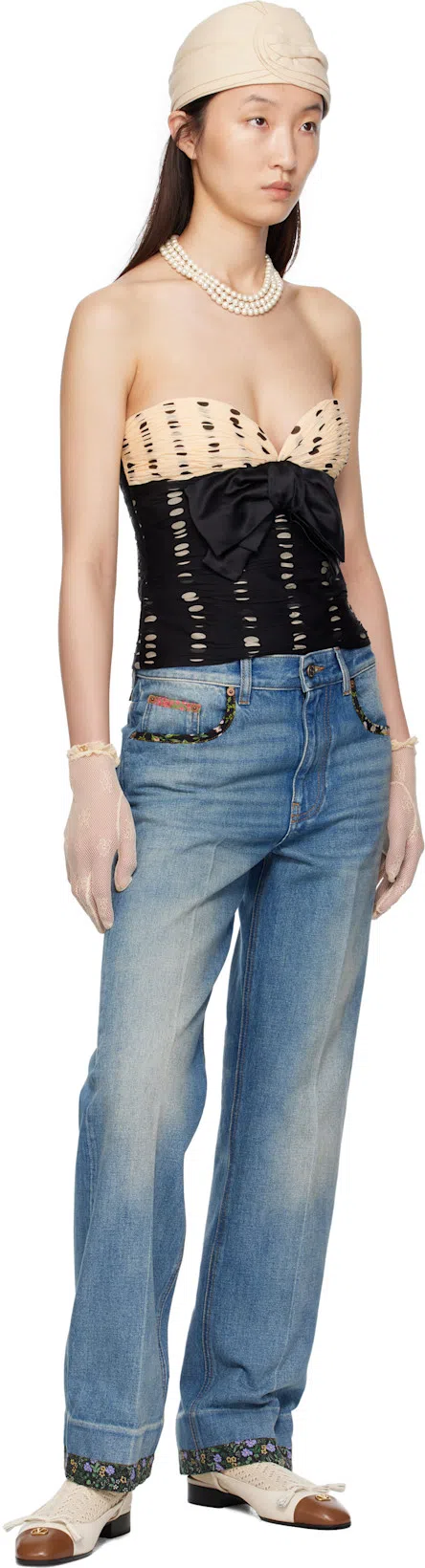 VALENTINO Woman Blue Jeans