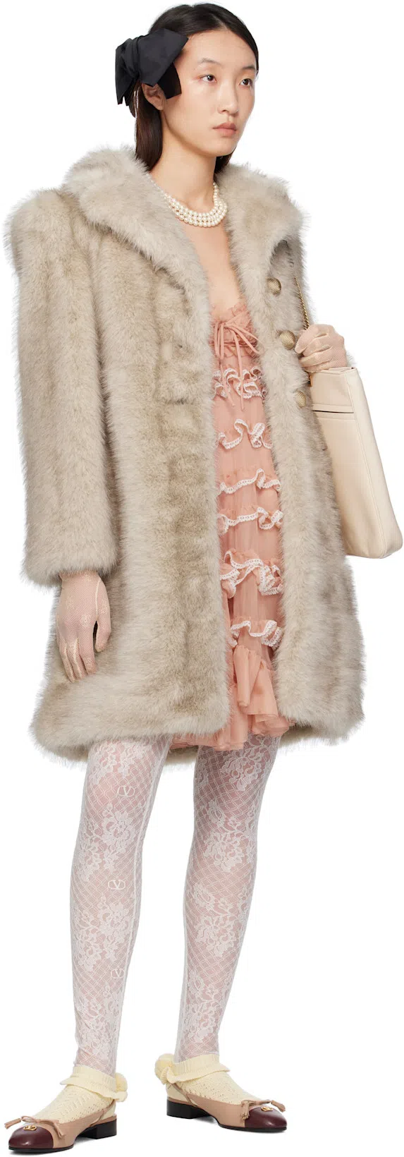 VALENTINO GARAVANI Valentino Valet Du Roi Leather Slingback Ballerina Flat In Brown