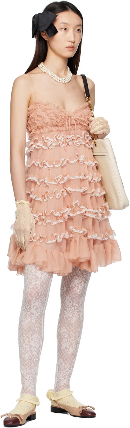 VALENTINO GARAVANI Valentino Valet Du Roi Leather Slingback Ballerina Flat In Brown