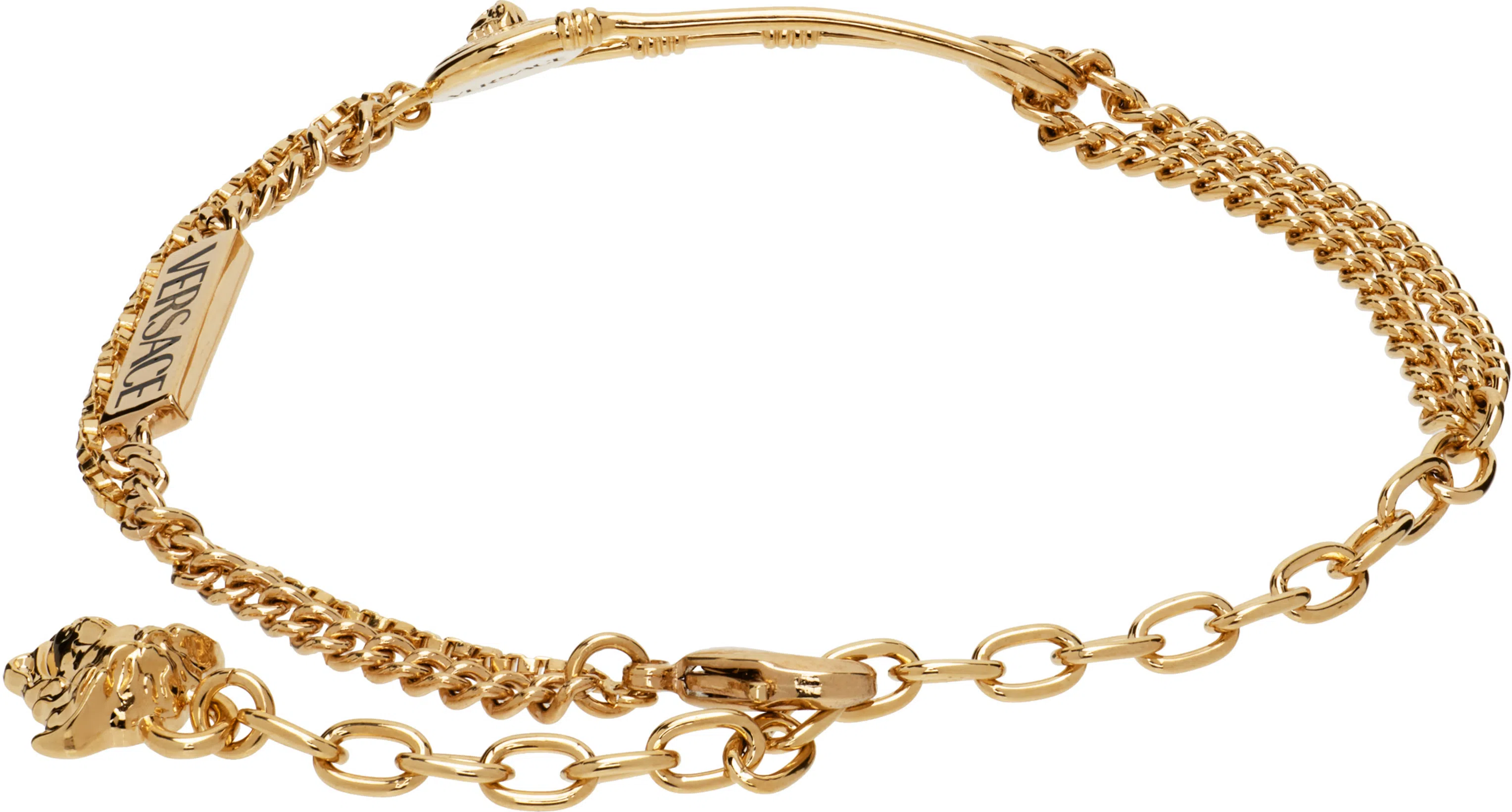 VERSACE Horsebit-embellished Patent-leather Loafers In Black