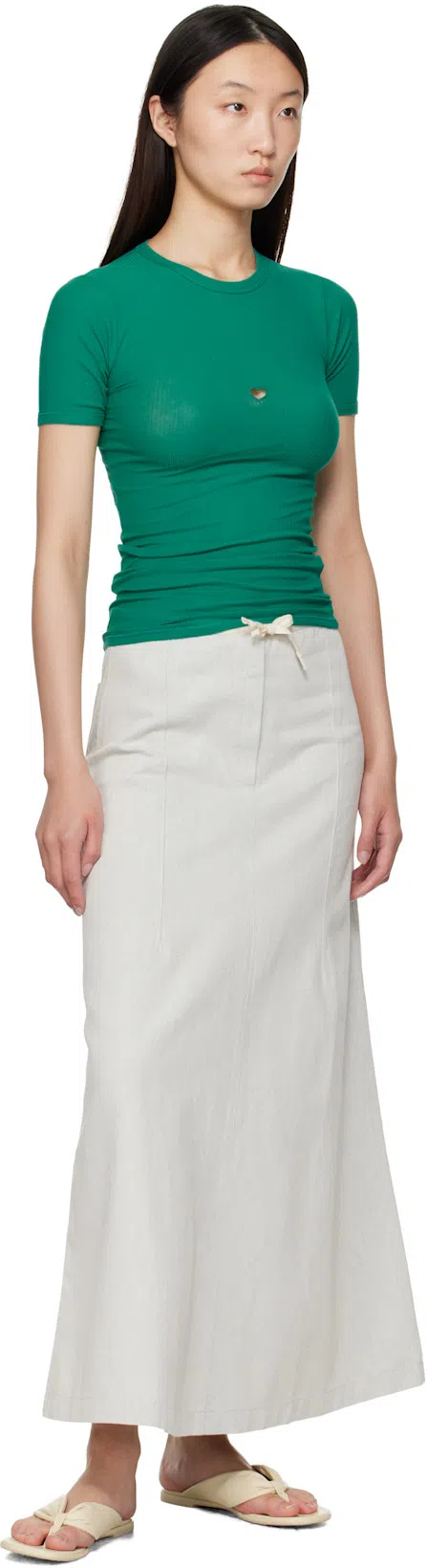 ISSEY MIYAKE Ssense Exclusive Bridal Capsule Three-fold Sandals In 08 Kouzo Ivory