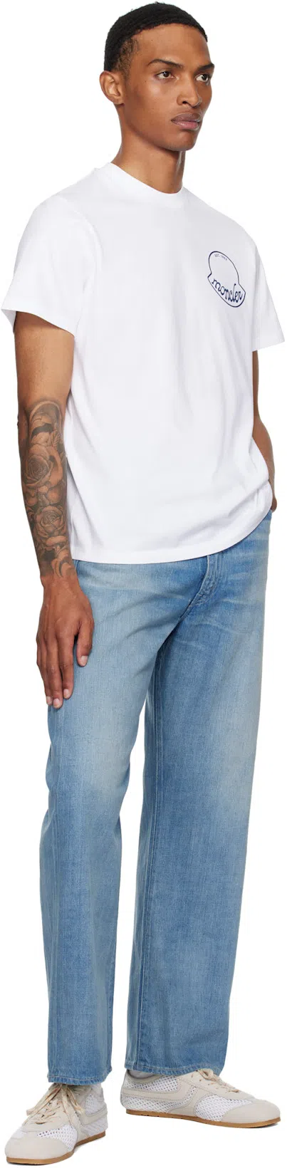 MONCLER Printed T-shirt In Cotton In White