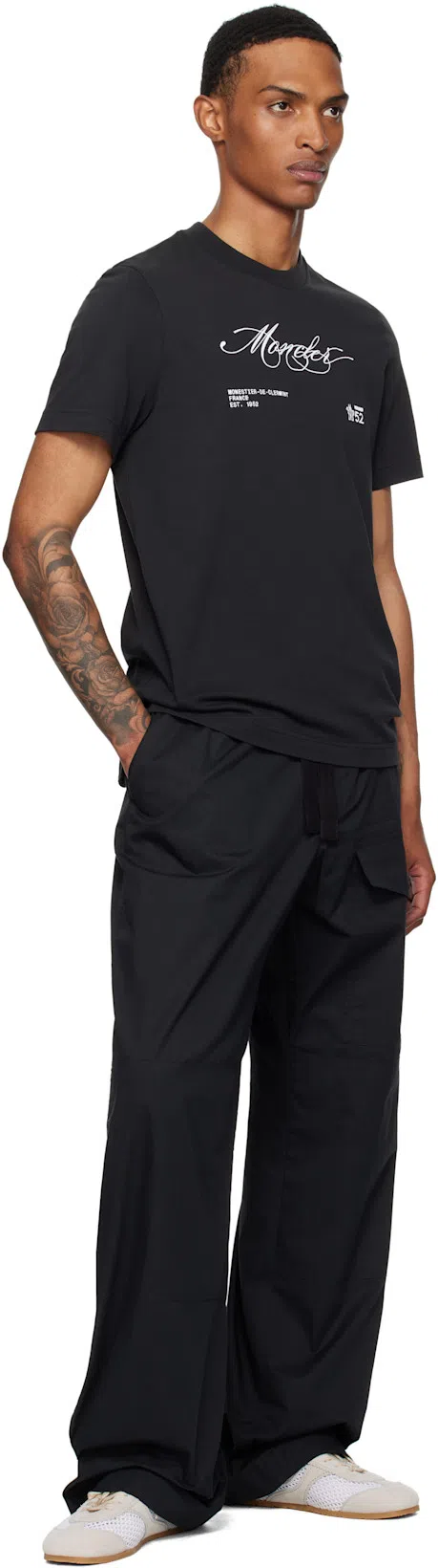 DRIES VAN NOTEN Drawstring Straight-leg Trousers In Black