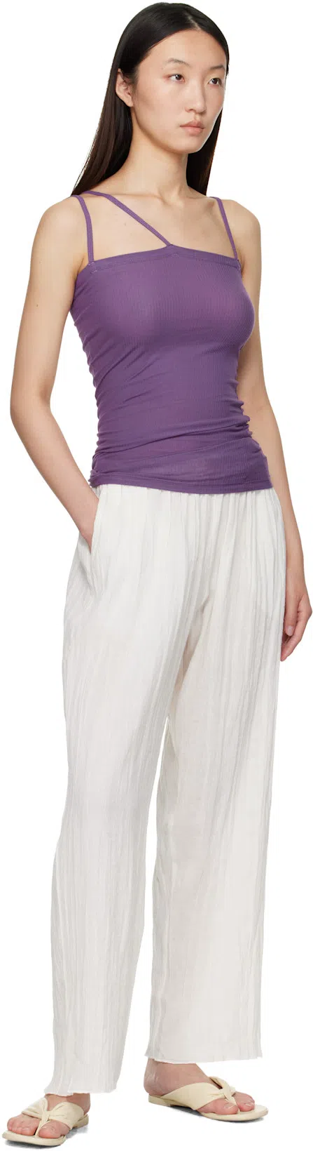 ISSEY MIYAKE Ssense Exclusive Bridal Capsule Three-fold Sandals In 08 Kouzo Ivory