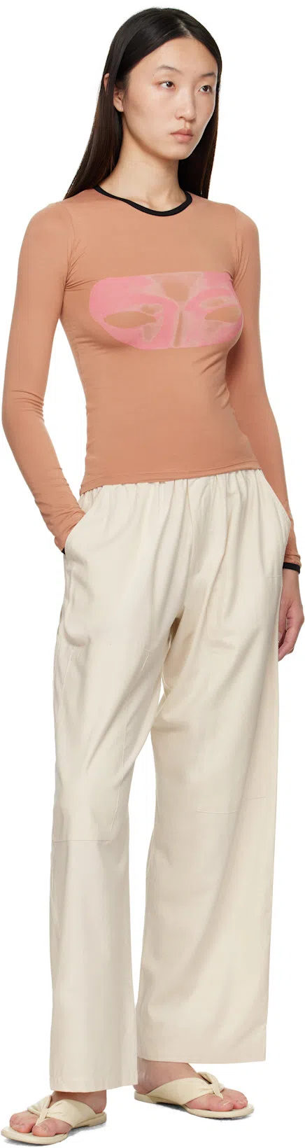 ISSEY MIYAKE Ssense Exclusive Bridal Capsule Three-fold Sandals In 08 Kouzo Ivory