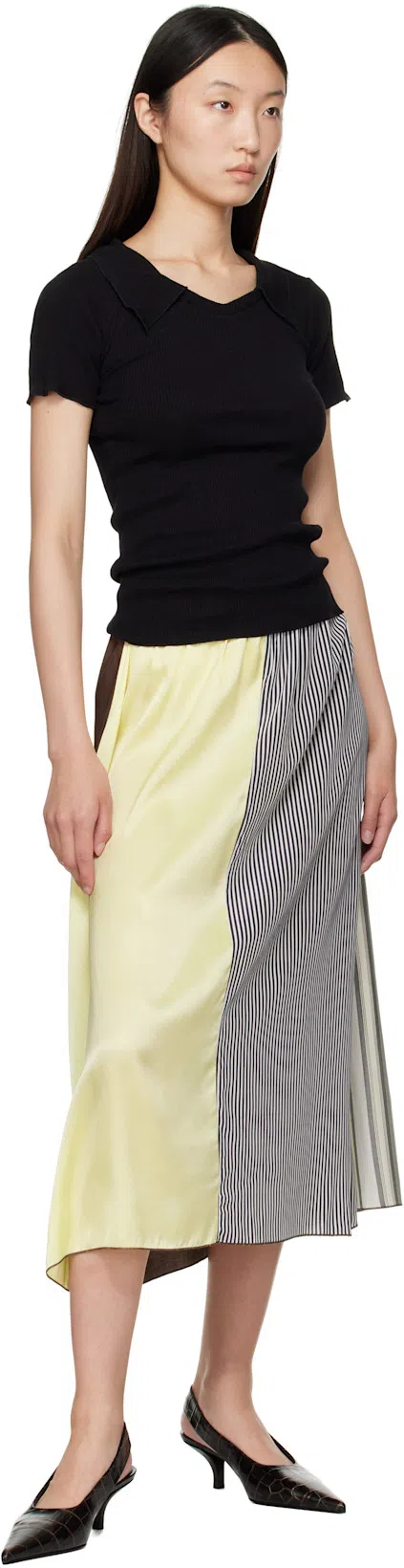 TOTÊME Toteme Classic Croc-embossed Leather Slingback Pump In Brown