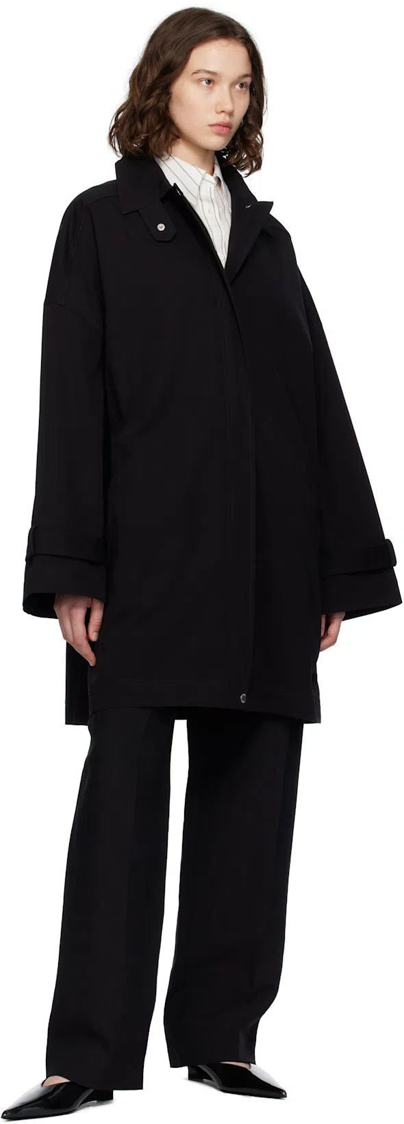 THE ROW Pipa Wide-leg Tailored Trousers In Black