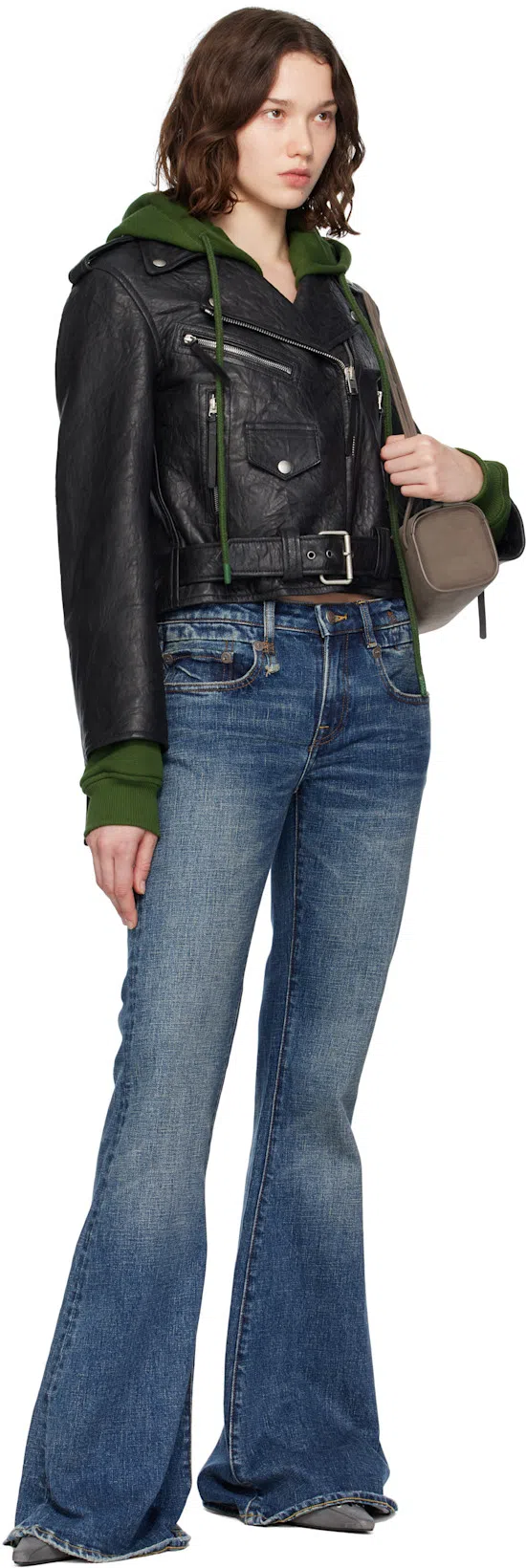 ACNE STUDIOS Leather Biker Jacket In Black