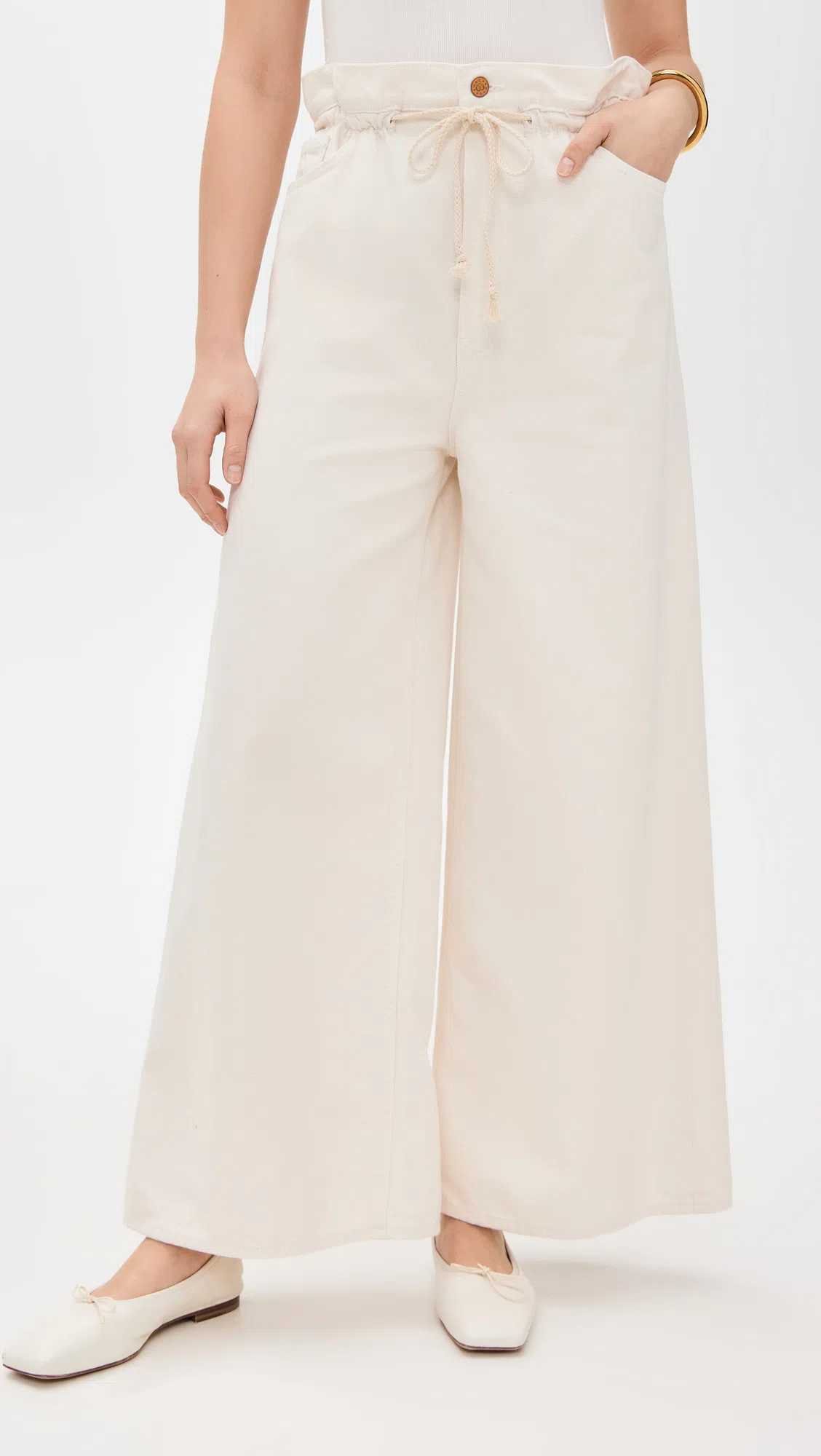 ANINE BING Lou Monogram Shoulder Bag In Neutral