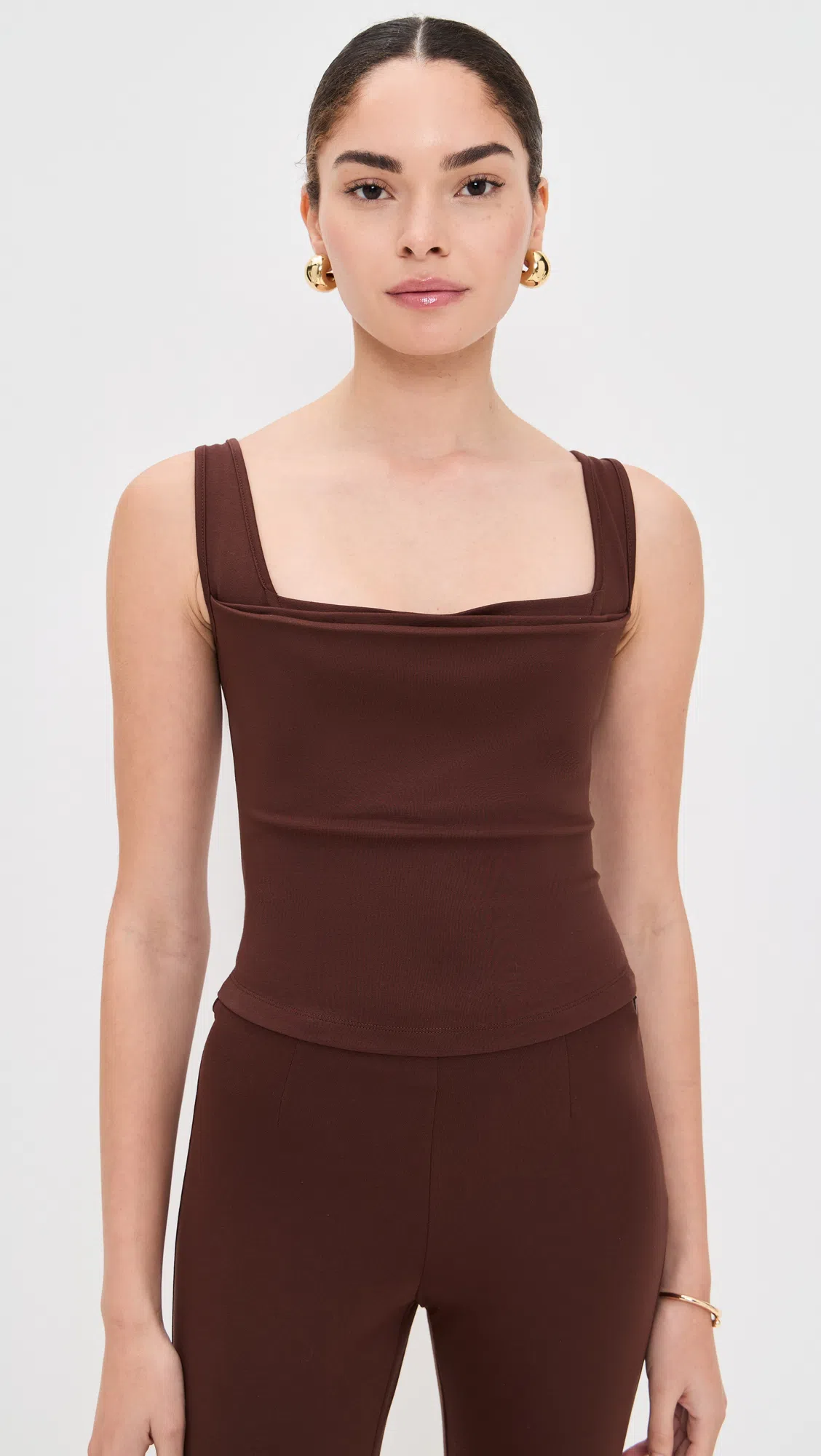 CULT GAIA Kazia Leather Nano Crossbody Bag In Brown