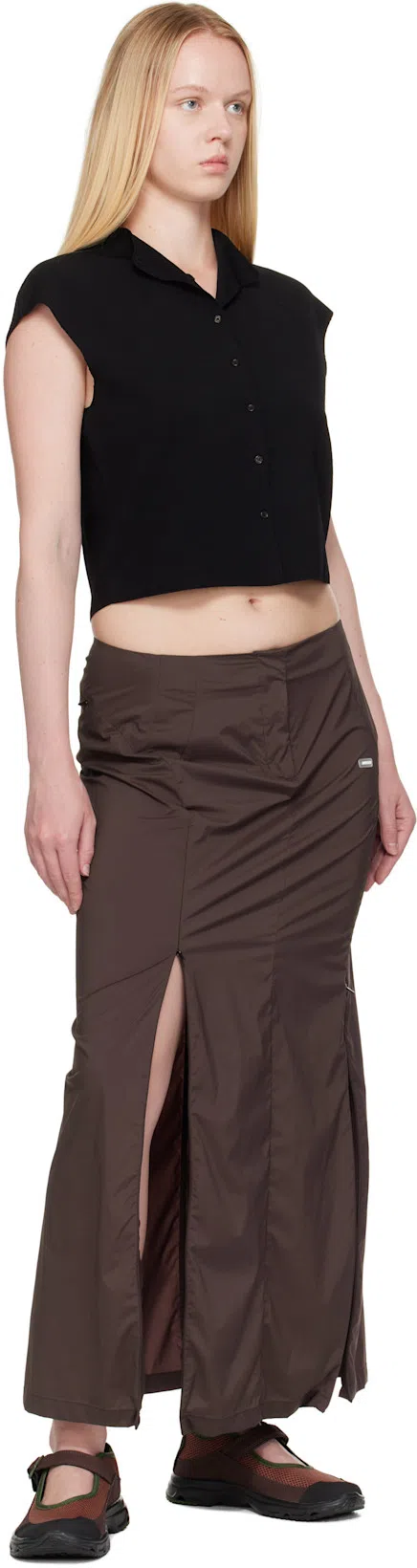 AMOMENTO Black Wholegarment Cap Sleeve Cardigan Vest