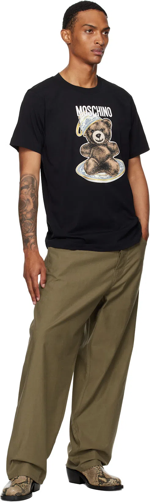 MOSCHINO T-shirt With Print In Black