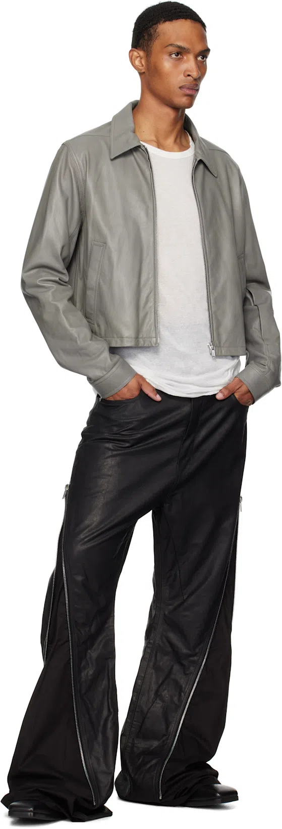 RICK OWENS Black Hollywood Heeled Sliver Chelsea Boots In 09 Black