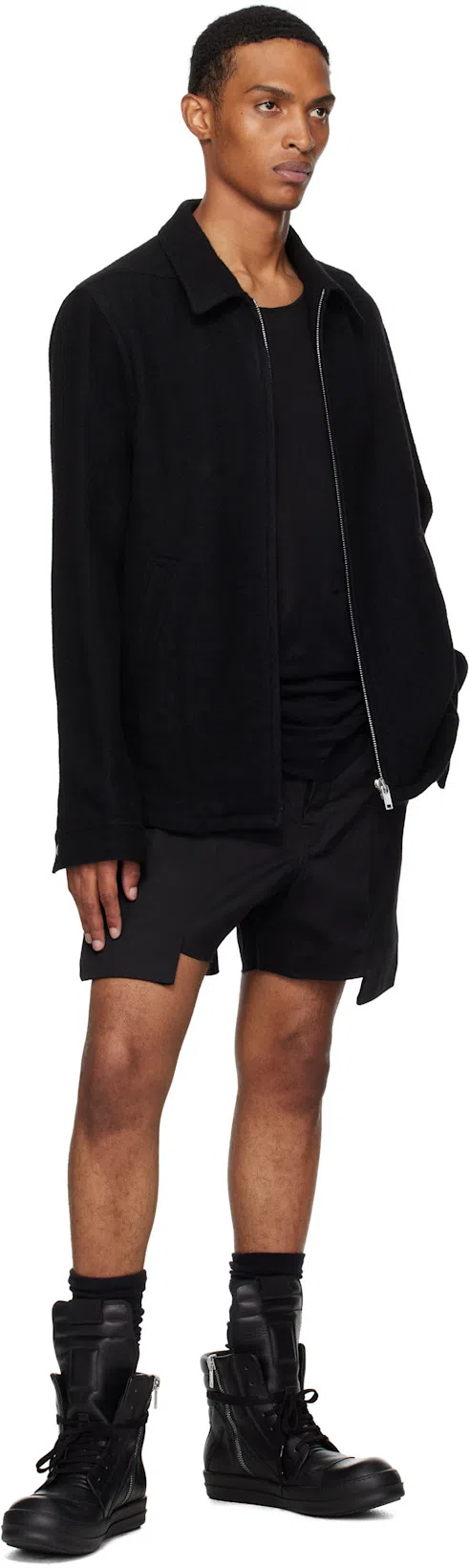RICK OWENS Concordians Zipped Hoodie In Black