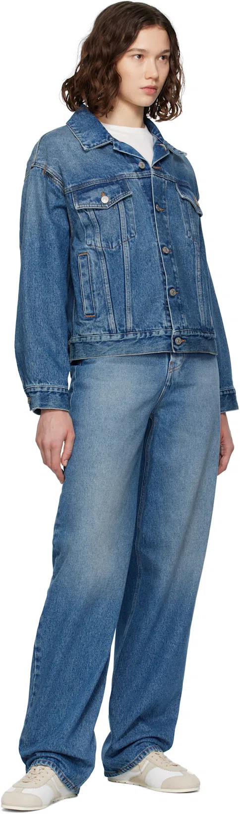 MM6 MAISON MARGIELA Mm6 By Maison Margiela Straight Leg Cropped Jeans In Blue