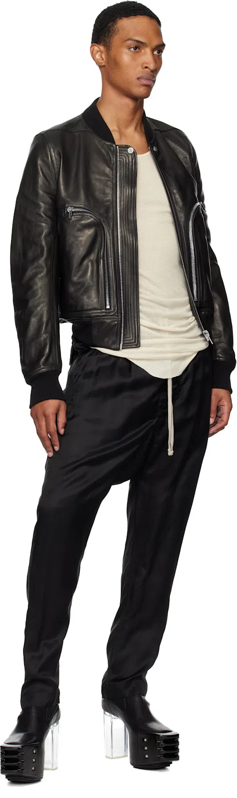 RICK OWENS Black Concordians Grilled Kiss 45 Chelsea Boots