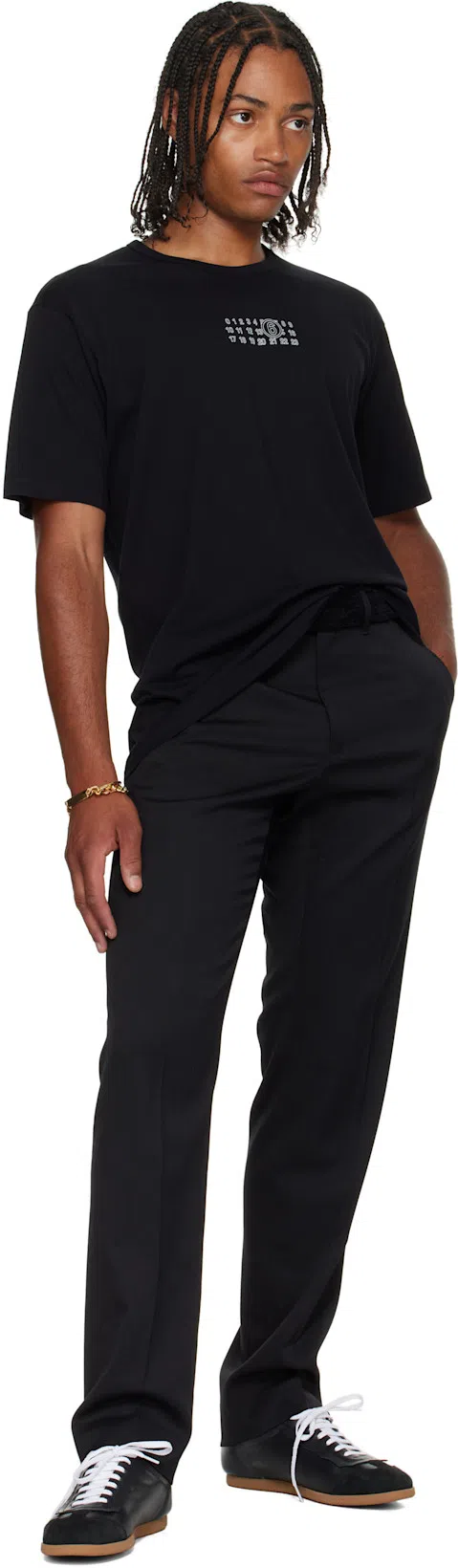 MM6 MAISON MARGIELA Logo Cotton T-shirt In Black