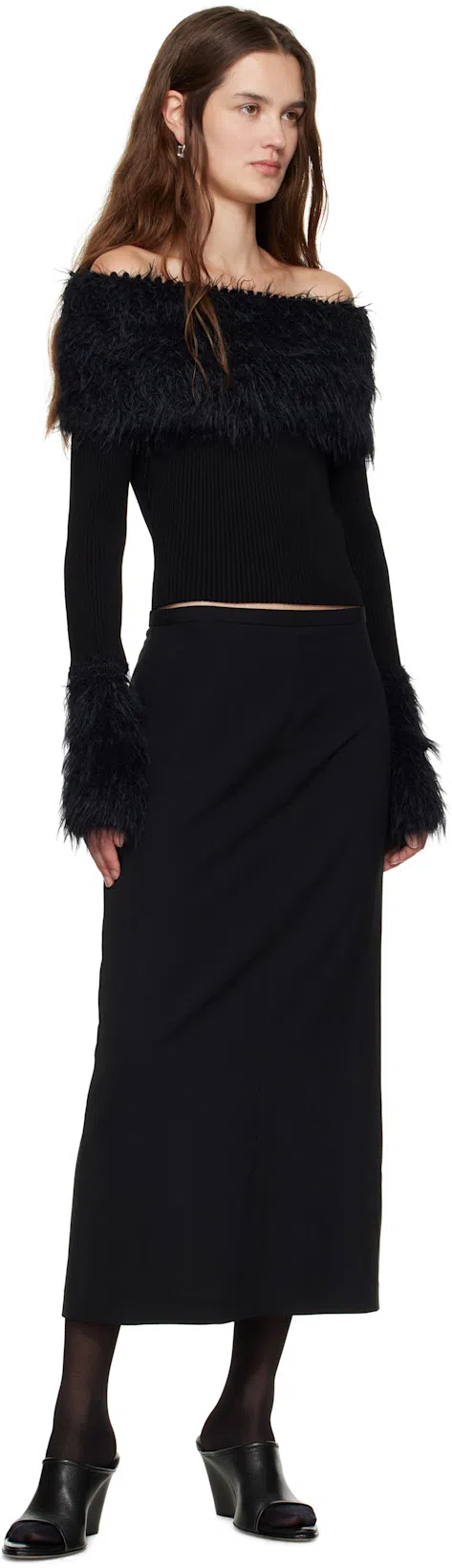 FERRAGAMO Dorye Leather Mule Pumps In Black