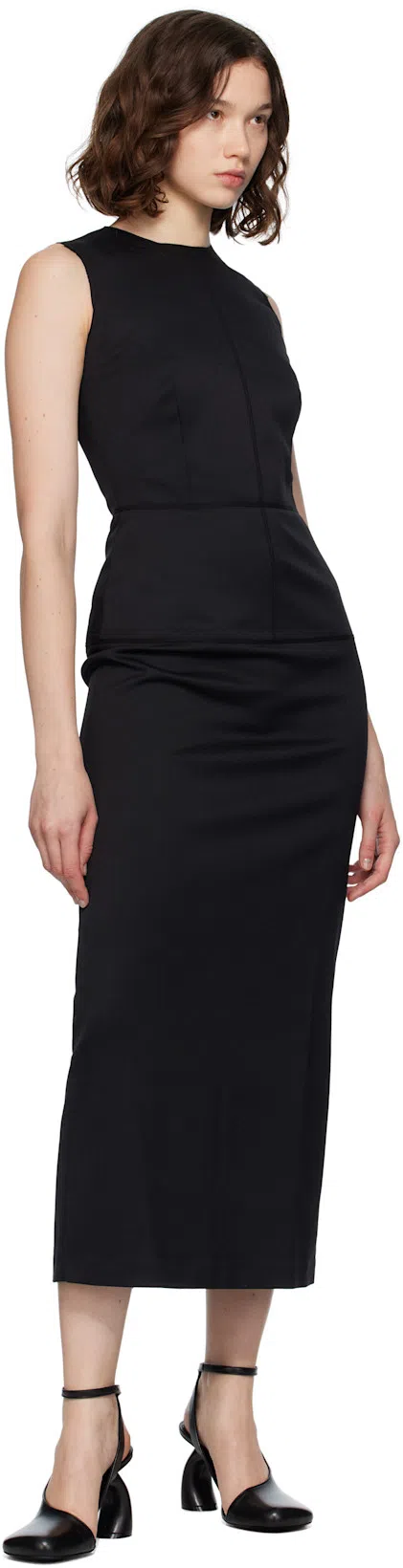 DRIES VAN NOTEN Brown Asymmetrical Heels In 605 Bottle