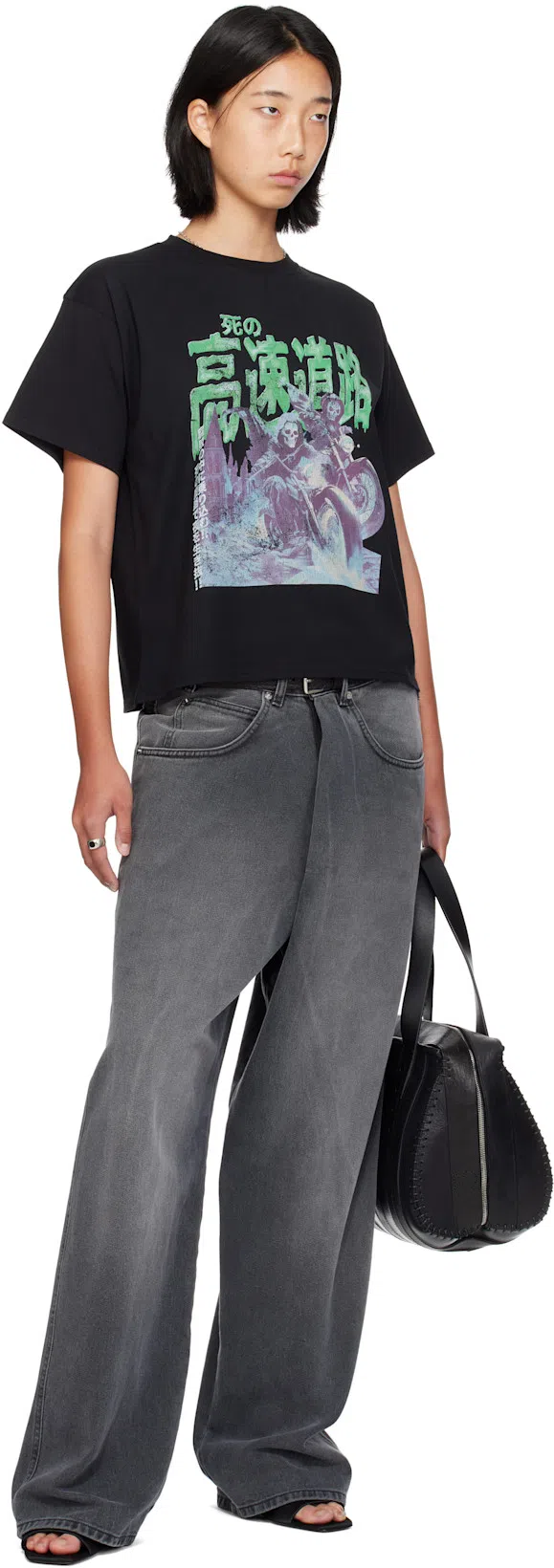 SOPHIE BUHAI Silver Godfather Ring In Onyx