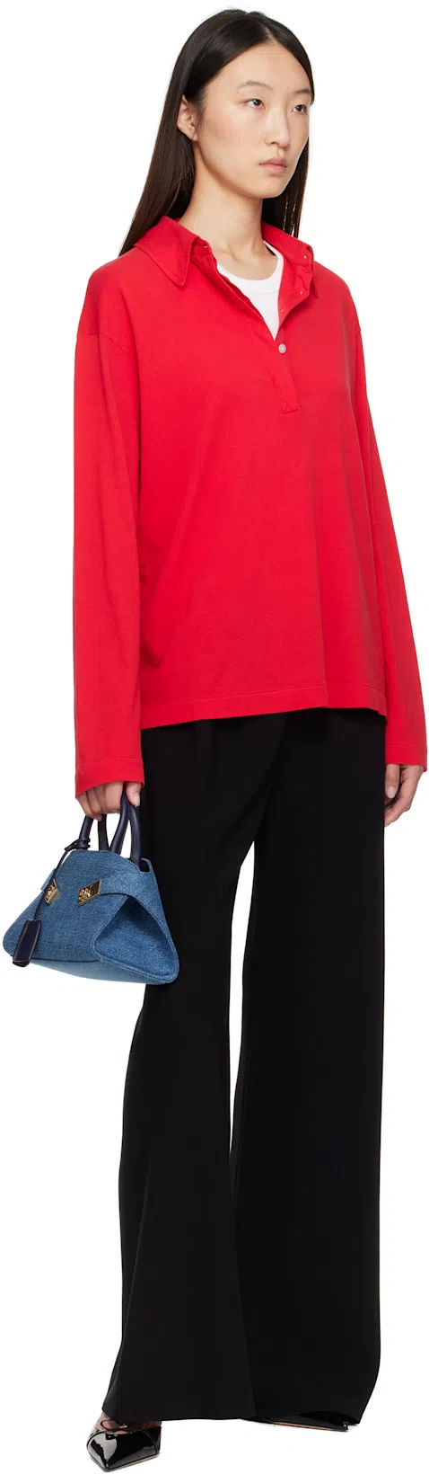 THE ROW Gala High-rise Wide-leg Cady Pants In Black