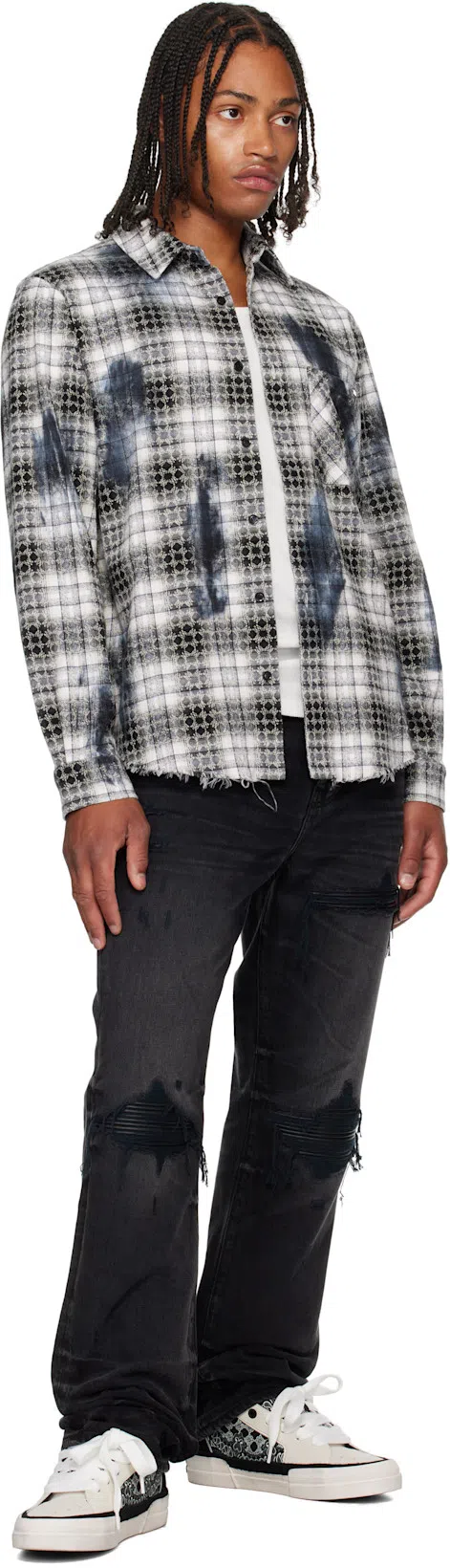 AMIRI Logo-embroidered Carpenter Trousers In Grey