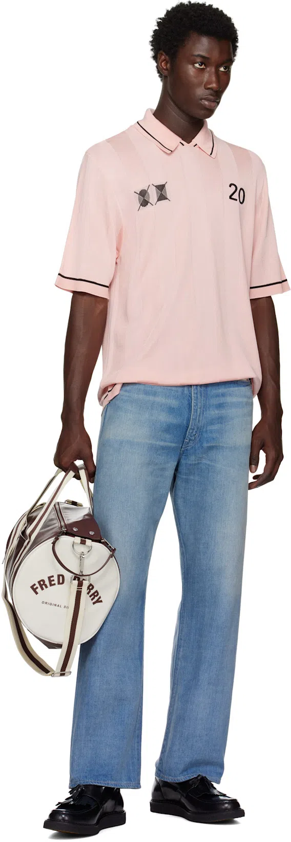 JACQUEMUS Le Polo Liga Football Polo In Light Pink