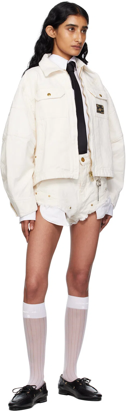 MARTINE ALI Ssense Exclusive Silver Utility Link Keychain