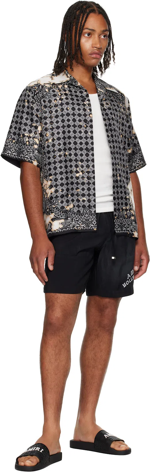 AMIRI Bandana Print Bowling Shirt In Multi