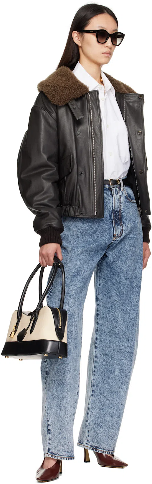 STELLA MCCARTNEY Borsa A Spalla Ryder In Tela Sabbia Donna In Black