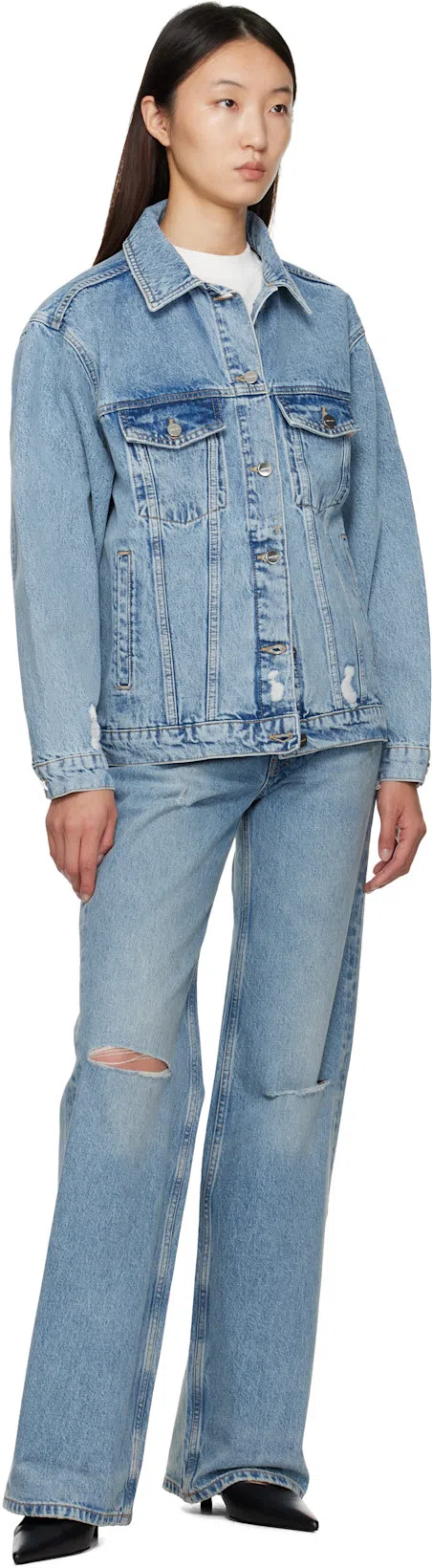 ANINE BING Rory Denim Jacket In Blue