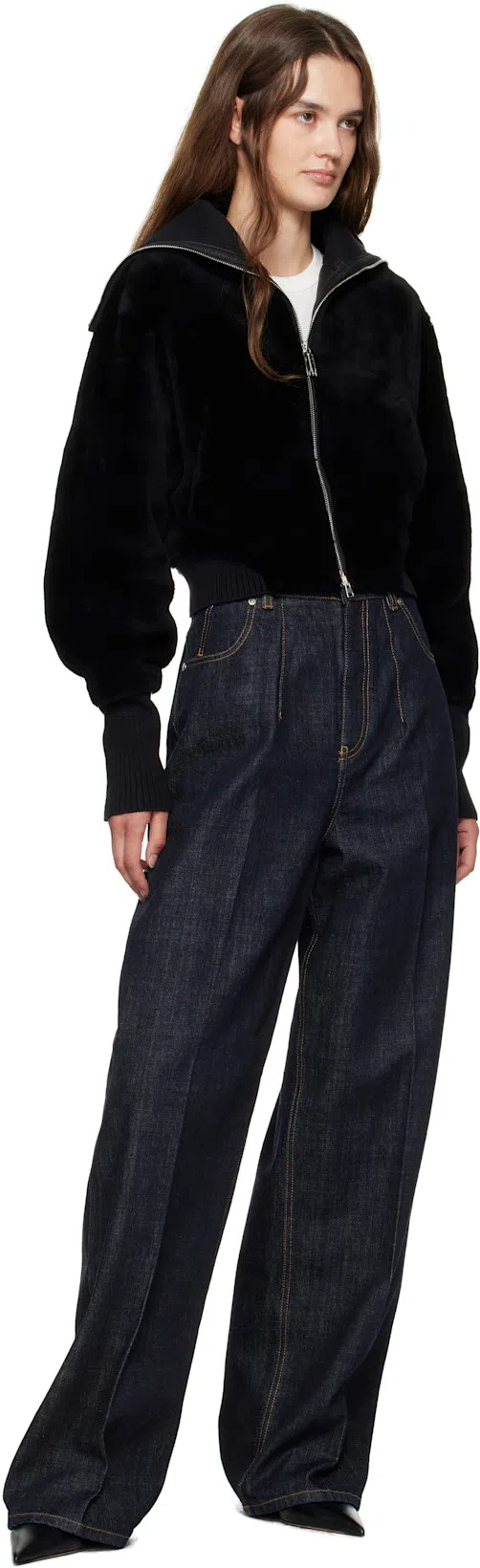 FERRAGAMO Dorye Leather Mule Pumps In Black