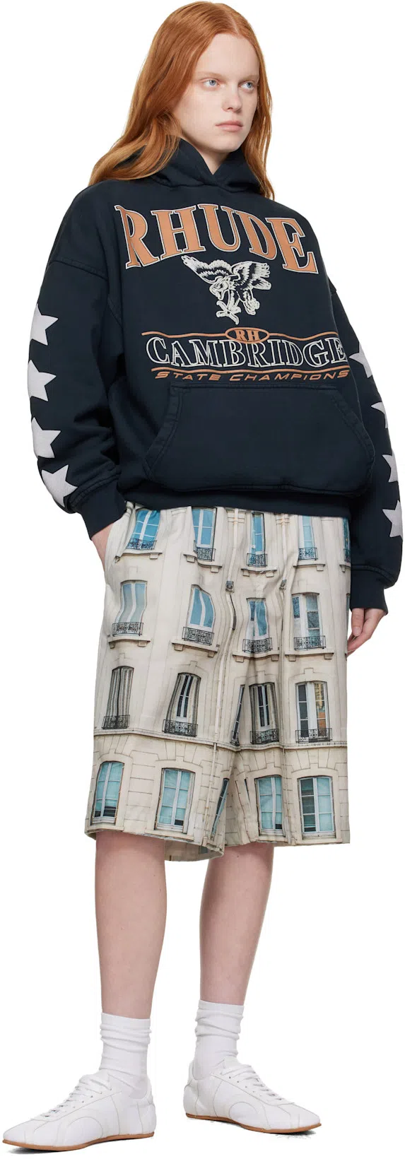 RHUDE Off-white Chevron Logo Repeat T-shirt In Neutral