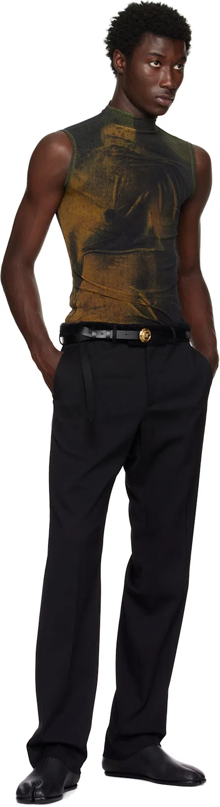 MAISON MARGIELA Smooth Leather Loafers With Split-toe Design In Black