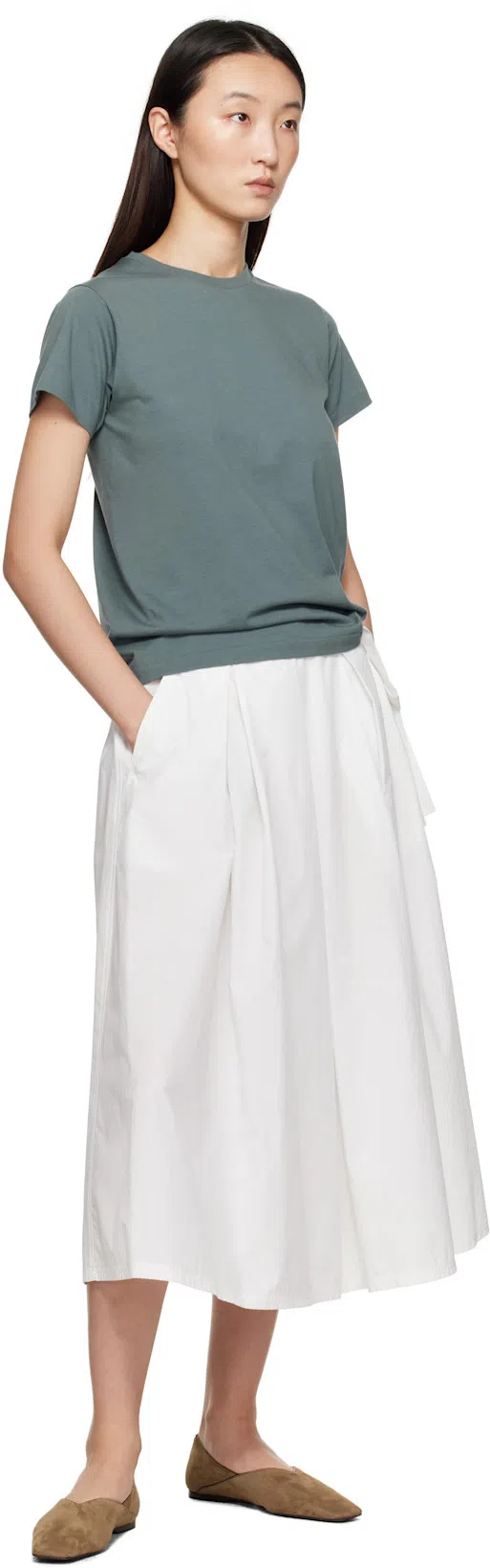 TOTÊME Suede Everyday Ballet Flats In Neutral