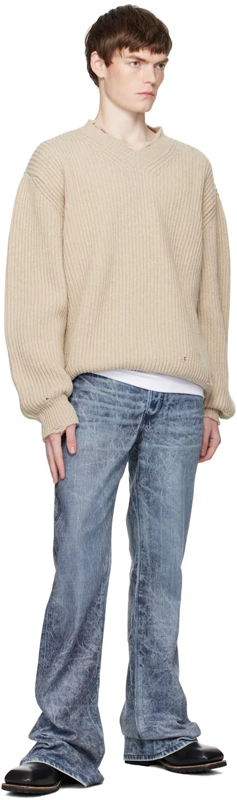 OUR LEGACY Black Leather Ankle Boots With Vintage Sole