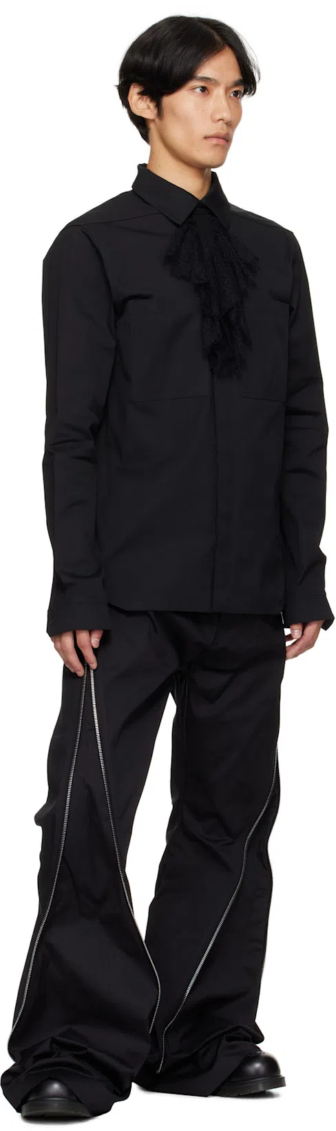 DR. MARTENS Man Lace-up Shoes Black Size 7.5 Leather