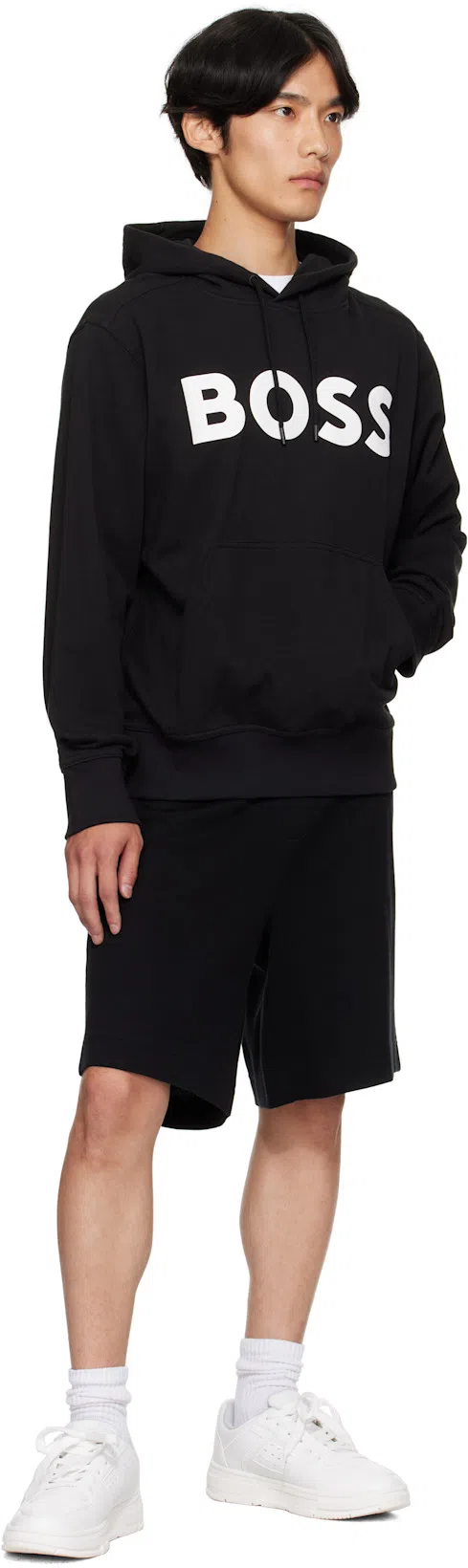 HUGO BOSS Boss Soody Zone Logo Hoodie In Black