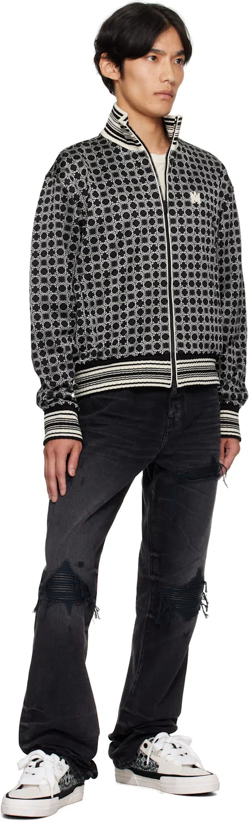 AMIRI Logo-embroidered Carpenter Trousers In Grey