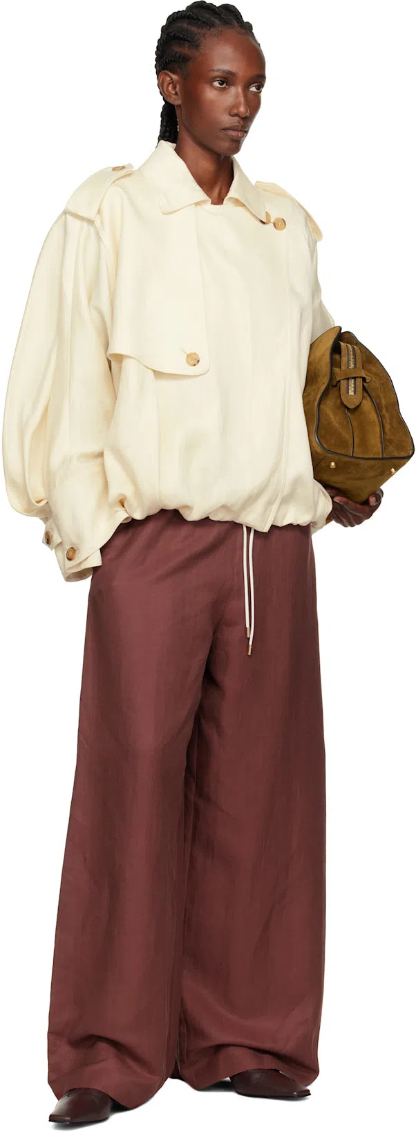 KHAITE Cowboy Boots With Square Toe And Low Heel In Brown