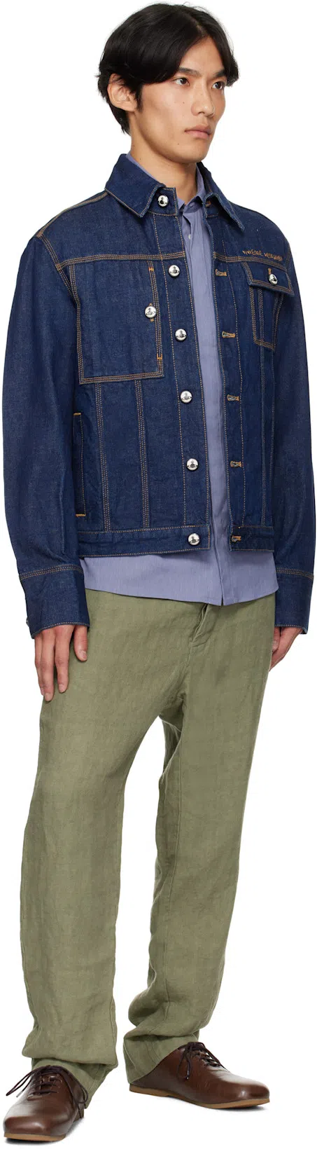 VIVIENNE WESTWOOD Khaki Cropped Cruise Trousers In Green