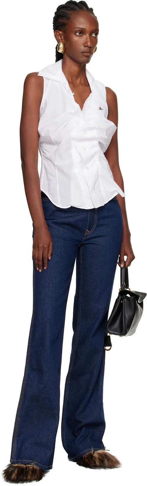 BALENCIAGA Small Rodeo Leather Top Handle Bag In Black