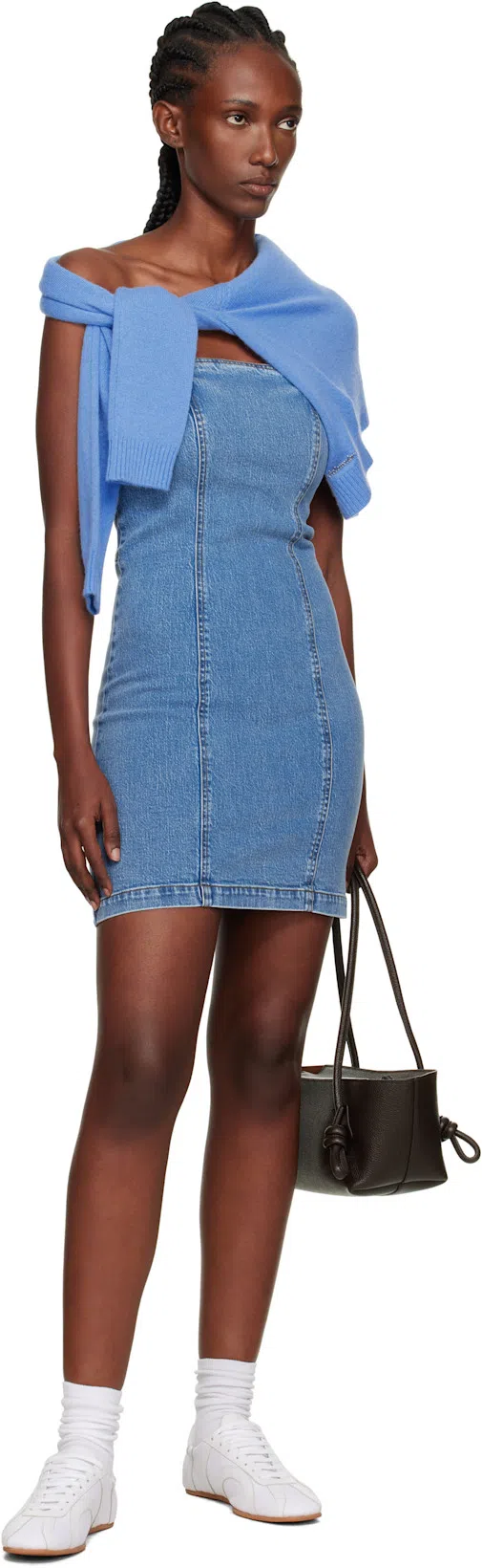 TOTÊME Canvas Low-top Sneakers With Leather Profiles In White