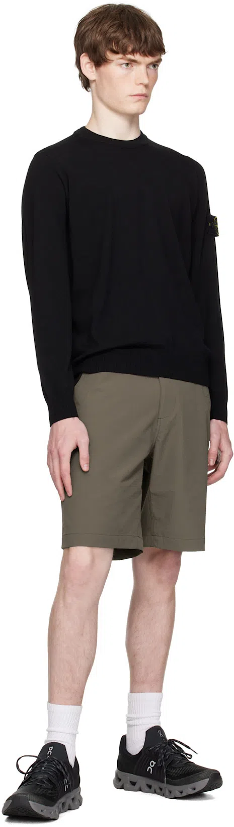 STONE ISLAND Cotton Sweatshirt With Removable Logo Patch In Black