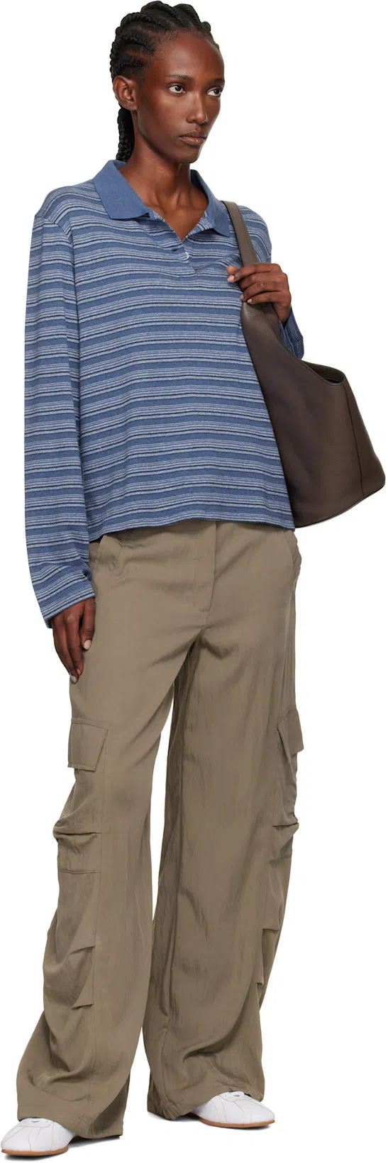 TOTÊME Canvas Low-top Sneakers With Leather Profiles In White