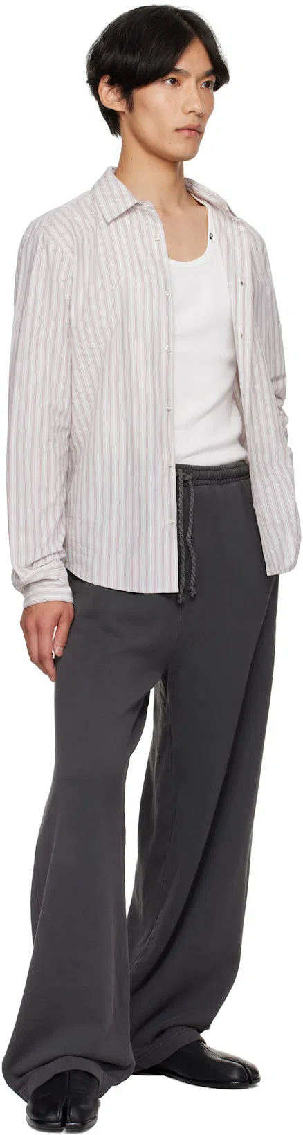 MAISON MARGIELA Smooth Leather Loafers With Split-toe Design In Black