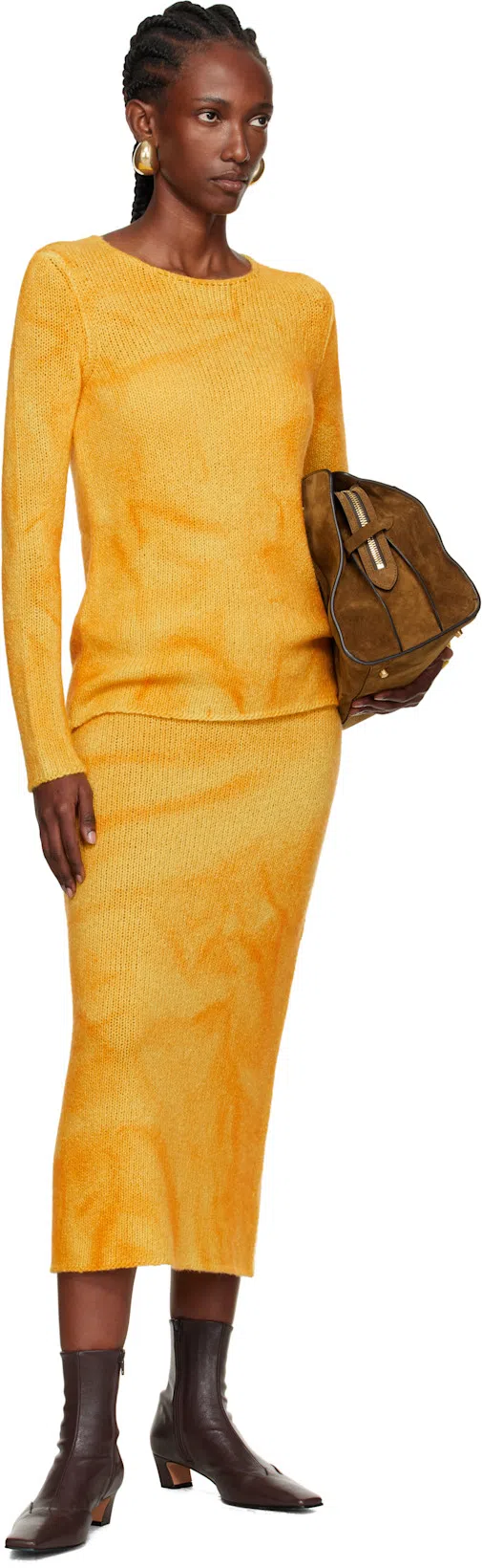 KHAITE Cowboy Boots With Square Toe And Low Heel In Brown