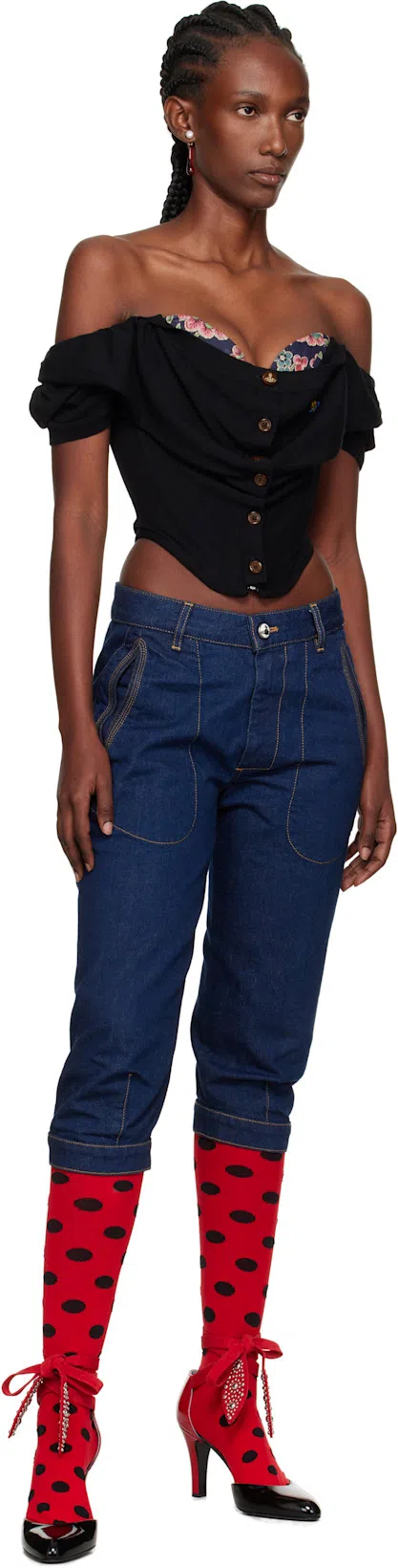 VIVIENNE WESTWOOD Puff Sleeves Knitwear For A Chic Look In Black