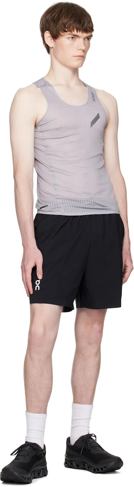 ON Cloudmster Void Rubber-trimmed Mesh Running Sneakers In Black