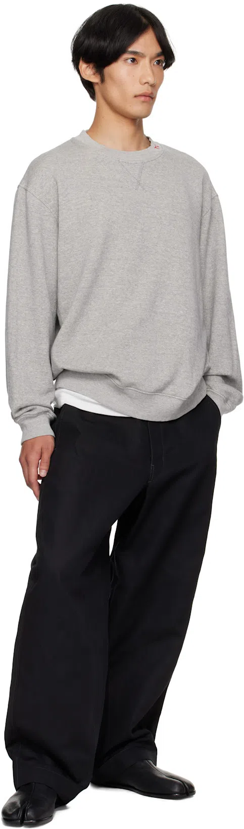 MAISON MARGIELA Smooth Leather Loafers With Split-toe Design In Black